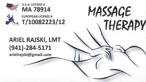 Polish Massage Therapist - Ariel Rajski - Sarasota County
