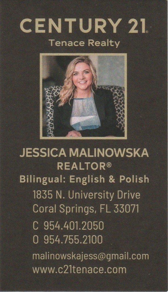 Realtor / Polski Pośrednik Nieruchomości Broward County Jessica Malinowska