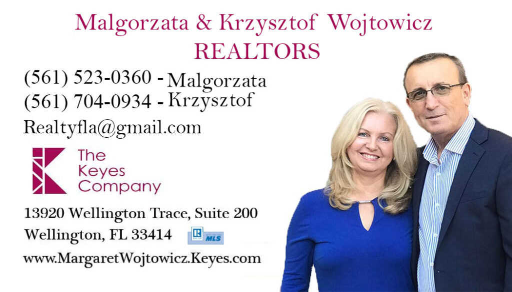 Malgorzata Wojtowicz, Krzysztof Wojtowicz, Polish Realtor, Florida